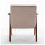 Fauteuil d'appoint rembourré de style Mid-Century avec structure en bois massif et dossier très épais-406805523
