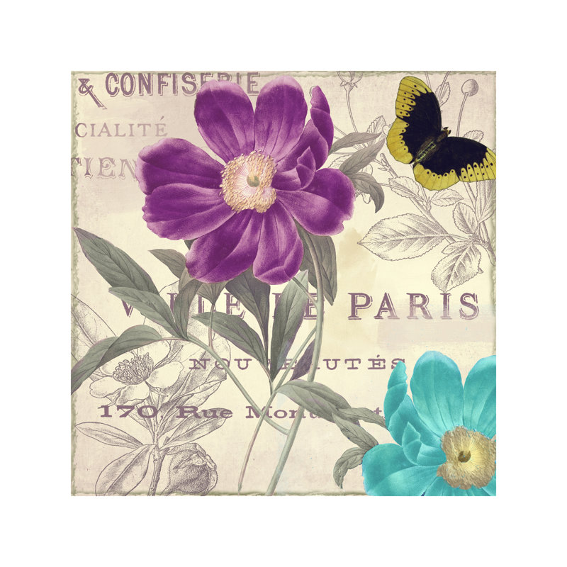 Petals Of Paris II by Color Bakery - Print on Canvas, 93.98 cm H x 93.98 cm W x 3.175 cm D, Wrapped Canvas