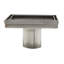 Bonde de douche carrée en acier inoxydable 2 po