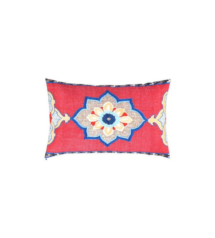 Lumbar Rectangular Pillow Cover & Insert, Red/Gold/Malibu