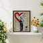 «Love Is The Response Banksy Albert Einstein Pug Dog Tribute Pop Sayings Wall Decor Inspirational» sur papier-98266824-98266819