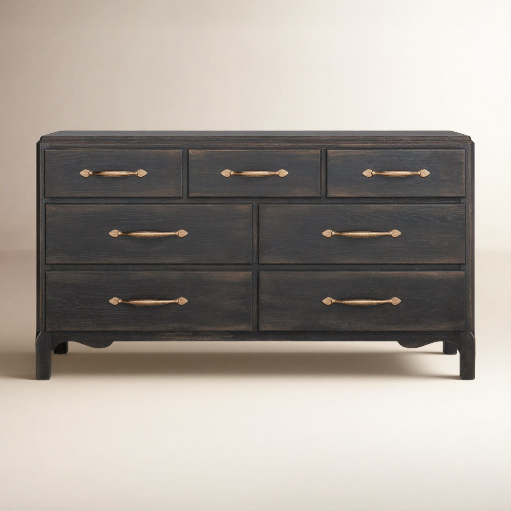 Alcy 7 - Drawer Dresser, Black