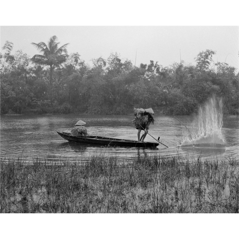 Fishermen by Russell Mott, 16" H x 20" W x 0.01" D