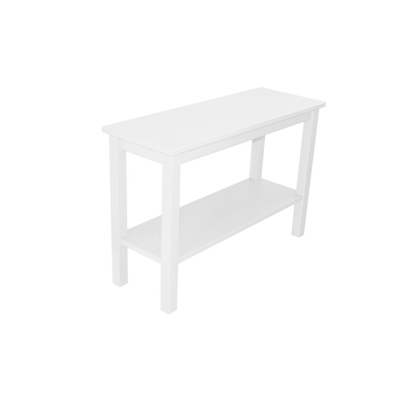 Console en bois massif 44 po Haralan, Blanc
