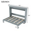 Lit escamotable double avec armoire pliable, lit mural peu encombrant, gris-716734949