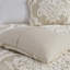 Ensemble d'édredon damassé en coton 3 pièces taupe-128898820