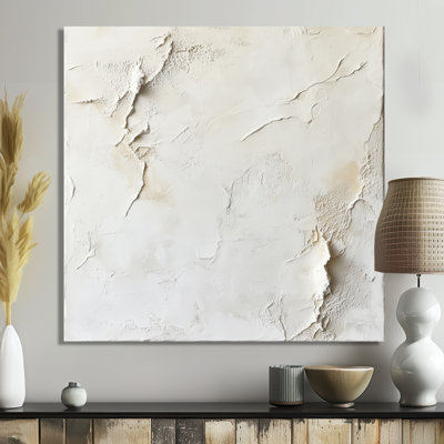 Soft Plaster Paint Layers IV - Beige Clean Wall Art Print