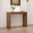 Elegant 50-Inch Natural Wood Grain Bar Table with 2 Drawers, Versatile for Home and Office Use-106436470