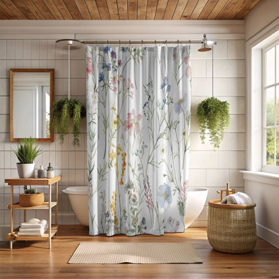 Soft Meadow Blooms - 1 Piece Standard Shower Curtain