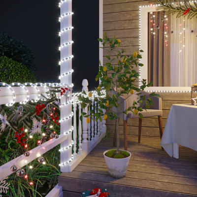 65.6FT LED Rope Light, 120V Plug-in, Cuttable, Connectable, Brightness Adjustable, IP65 Waterproof, Remote Control with Dynamic Modes and Timer