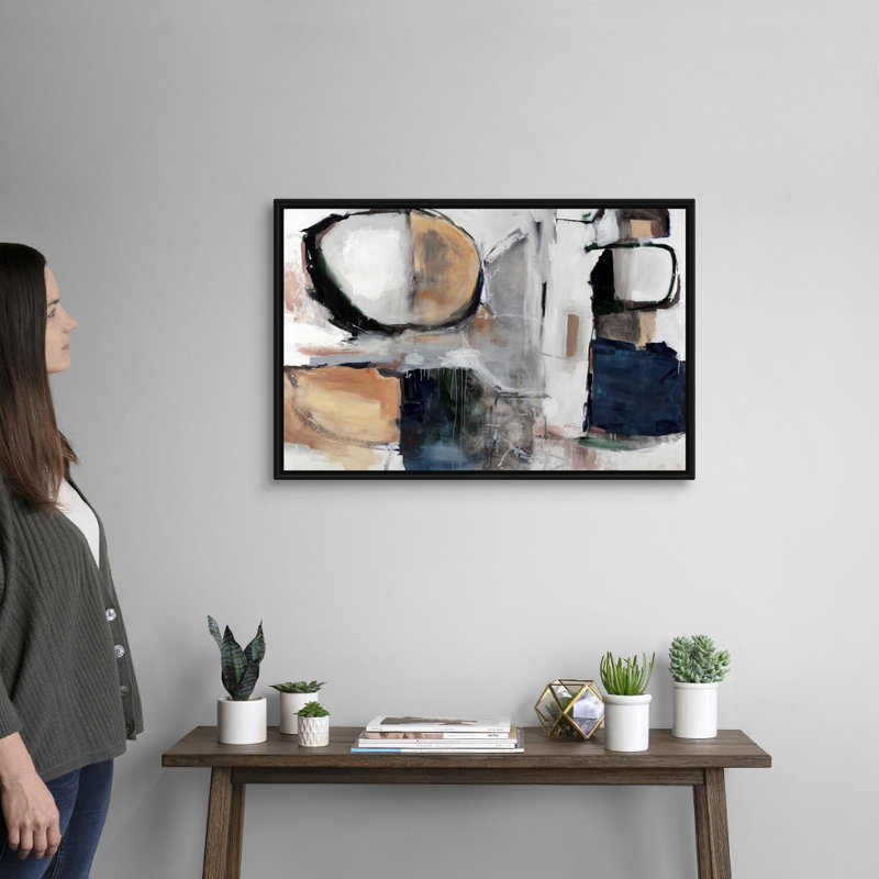 «Abstract Sound II» par Jodi Maas, reproduction d'art sur toile, Cadre flottant noir, H 22 po x l 32 po x P 1,75po