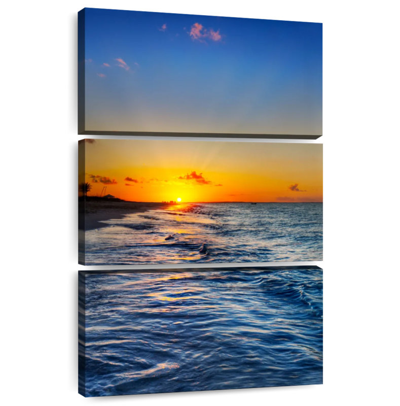 Gillard et coucher de soleil, H 45 po x l 28 po