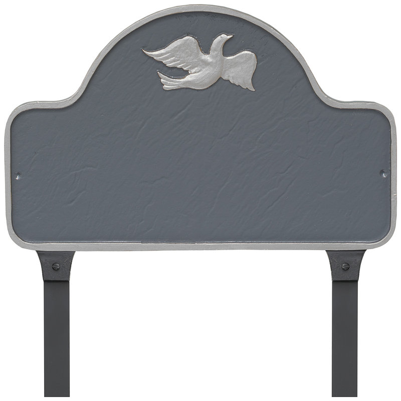 Plaque d'adresse avec colonnettes Dove Arch, Gris / Argent