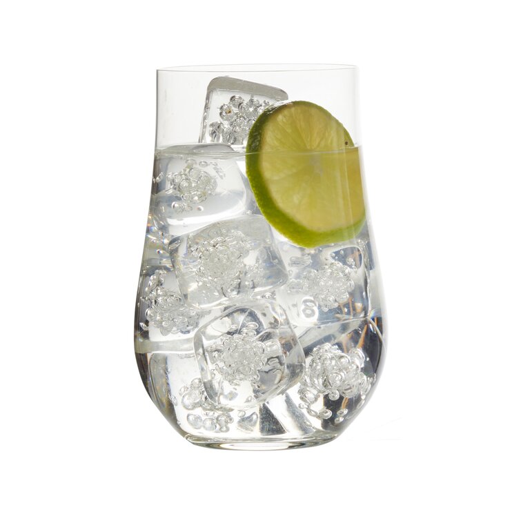 Mikasa Gail Optic Highball Tumbler Cups, Clear