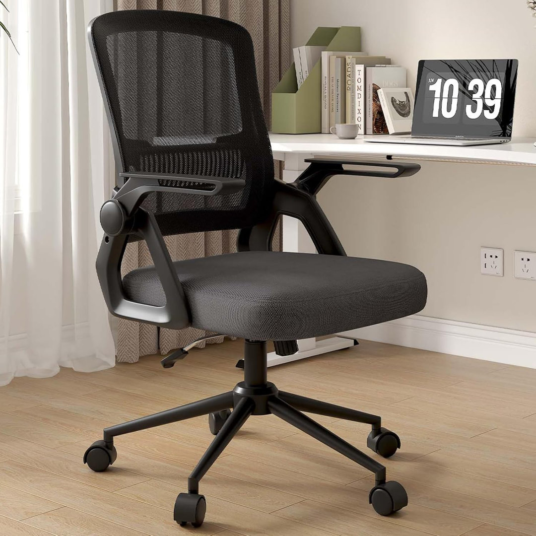 Computer Desk Chair with Flip-up Armrests