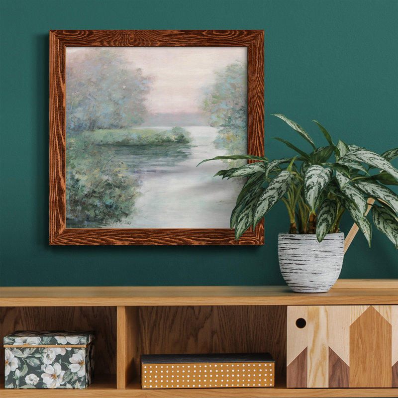 Coral Fantasy II - peinture sur toile encadrée, Érable encadré, H 31,5 po x l 31,5 po x P 1,5 po