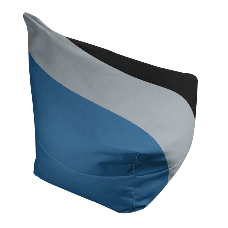Sac de pois classique, H 30 po x l 27 po x P 27 po, Bleu bébé / argent / noir