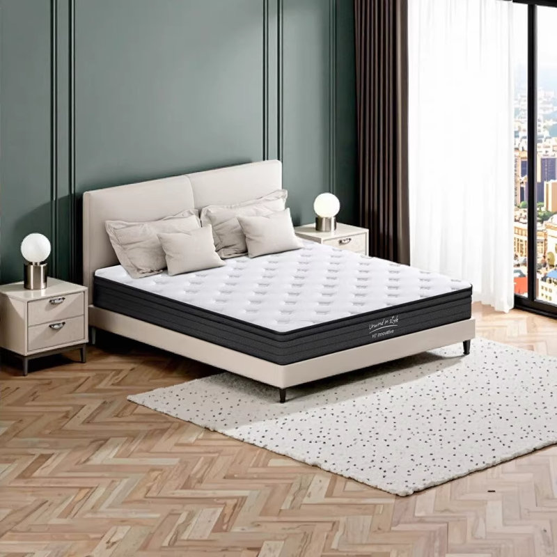King Size Mattress, 10 Inch Hybrid Mattress with Individually Pocketed Innerspring, Medium Firm for Balanced Sleep, 10", King