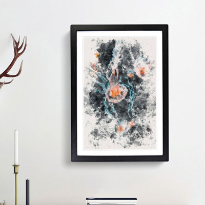 Peach Jellyfish - Framed Print