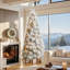 Arbre de Noël enneigé avec pin-280207359