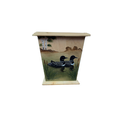 LeLand Solid Wood Manual Lift Waste Basket - 1 Gallons