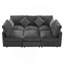 86.6" Sectional Sofa Modular Sofa U-shaped Sofa Couch Sofa Bed L-shaped Sofa with a Movable Ottoman and Two USB Ports for Living Room-906143702