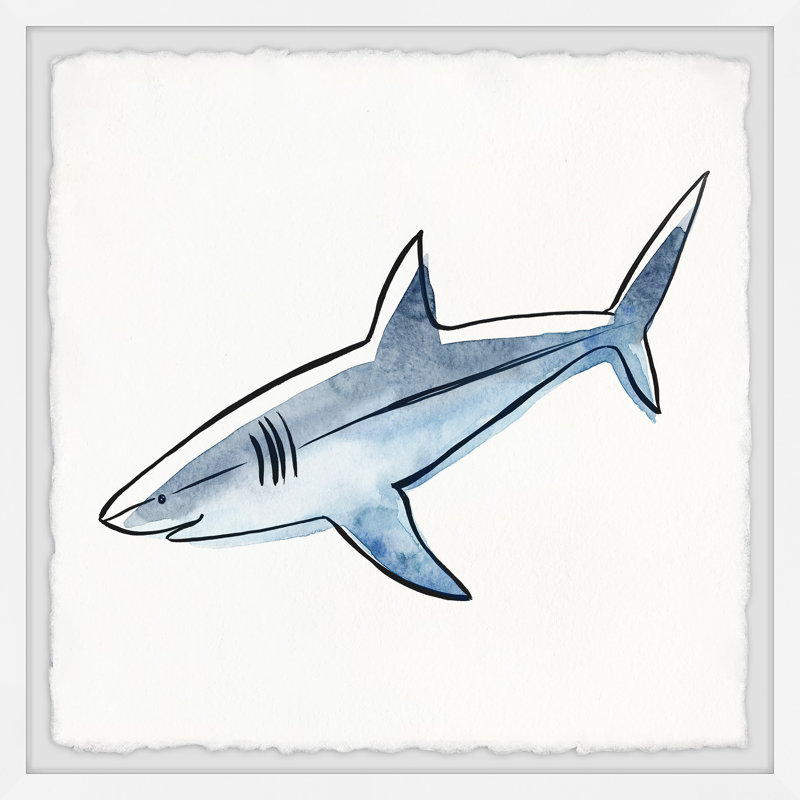Être un triptyque shark, H 24 po x l 24 po x P 1,5 po