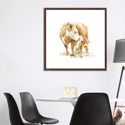 Cow And Calf by Carol Robinson - Print on Canvas