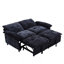 Canapé-lit convertible en velours avec matelas dépliable-1671652860