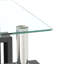 Table de bout moderne en verre trempé 1 pièce, table de bout, table carrée pour le salon