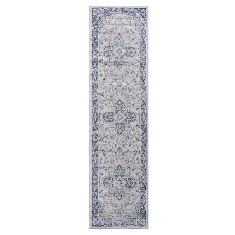 Bungalow Rose Machine Braided Blue Machine Washable Indoor/Outdoor Rug