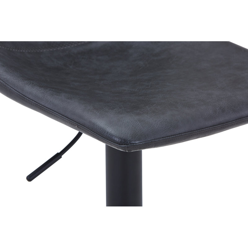 Tabouret de bar pivotant Maximilian, Noir, Simple