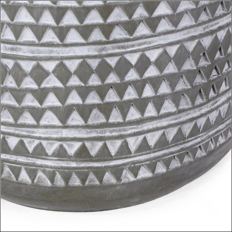 Outdoor Lightweight Concrete Side Table With Triangular Design, Perfect For Patio And Garden Decor