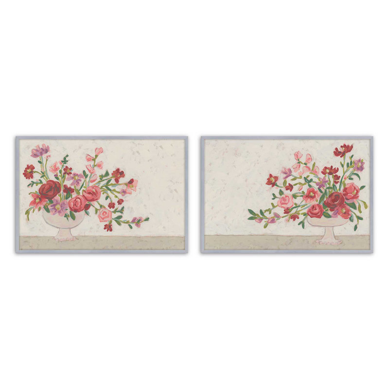Joli jeu de pétales pour 2 fêtes, 36 po x 24 po, Framed Print, Polished Chrome