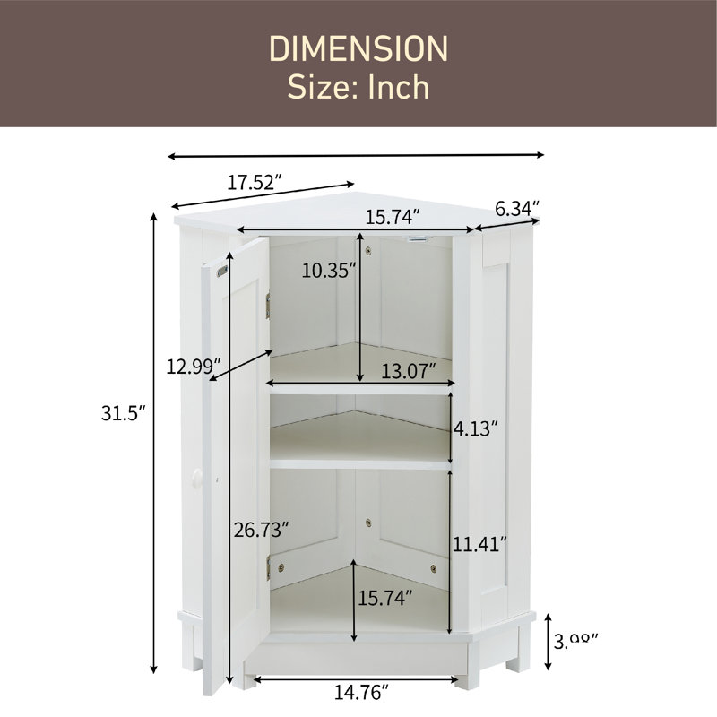 Gerell Bathroom Cabinet, White