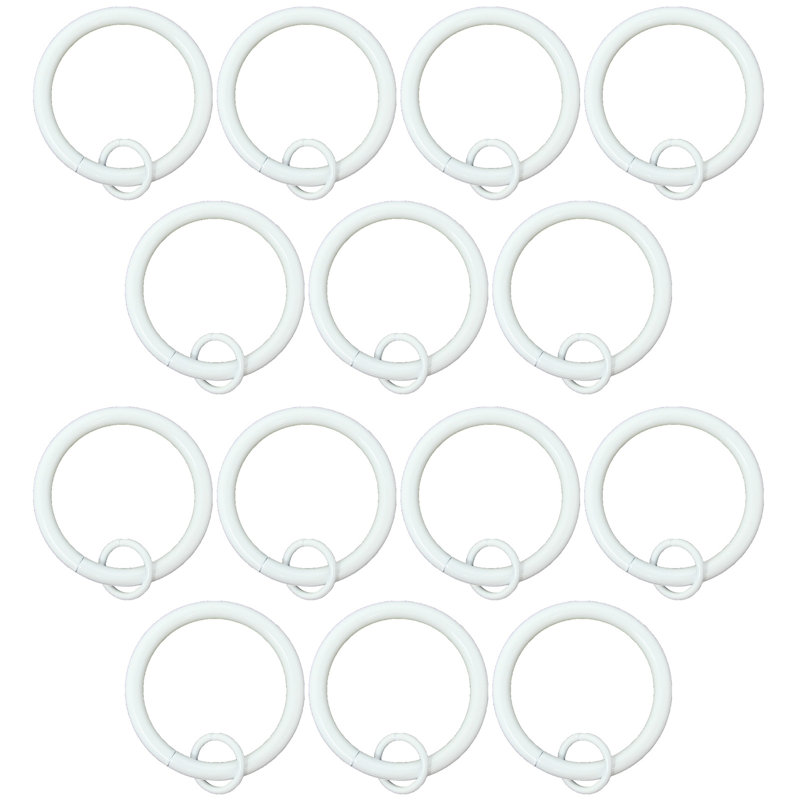 Anneaux de rideau Mccloud, Blanc brillant, 1,8 po de diamètre