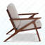 Chaise d'appoint Midcentury
