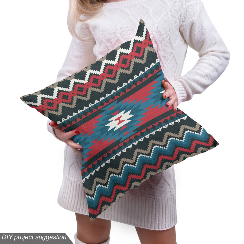 Tissu de folklore primitif, l 58 po x L 180 po