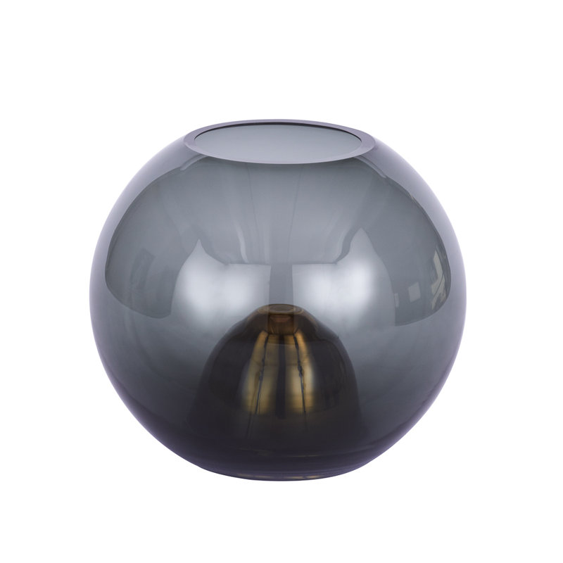 Handmade Glass Table Vase, Smoke