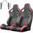 2PC Universal Bucket Racing Seats Red Stitch Red PVC Leather Reclinable Carbon Look Leather Back With Adjustor Slider(Not Including Seat Bracket ) 1 Box Of 2 Pieces