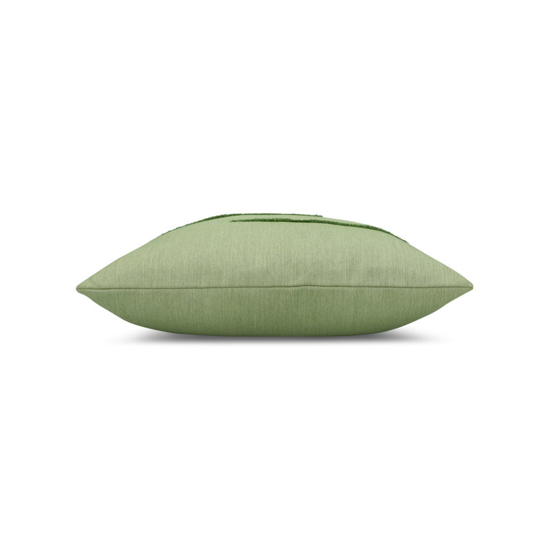 Micro Fringe Outdoor Square Sunbrella® Pillow Cover & Insert, Carbon, Square 20"