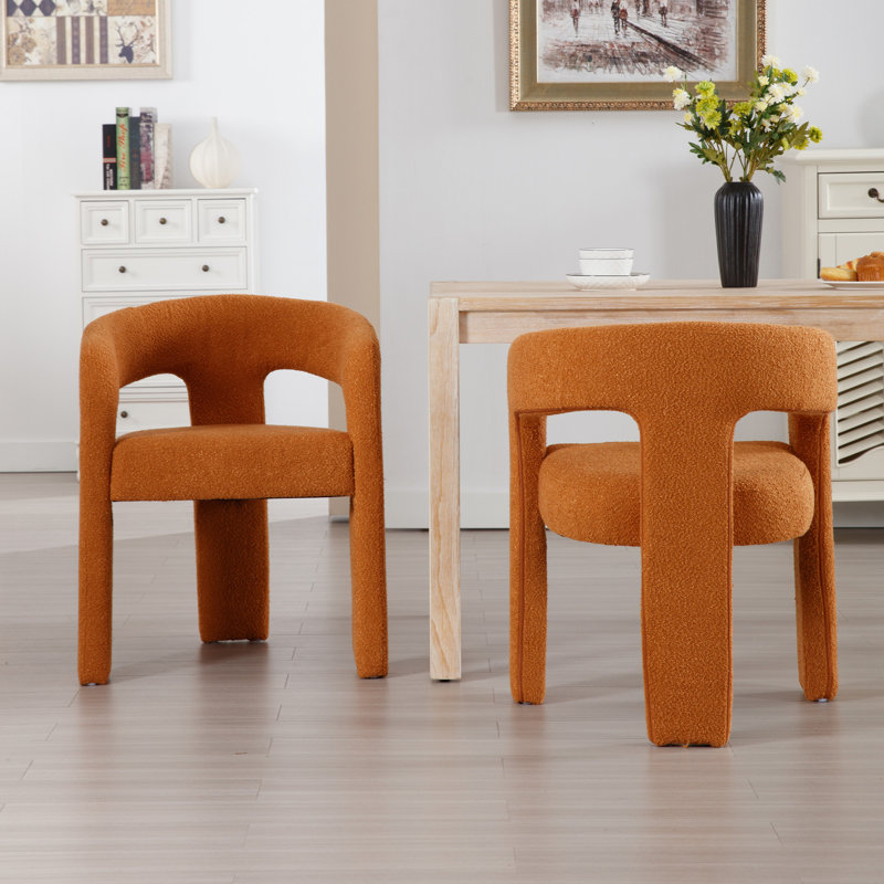 Chaises de salle à manger Modern, Sherpa orange