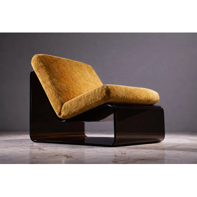 Modern Lucite Acrylic Lounge Chair with Custom Cushion - Luxury Accent Chair for Living Room