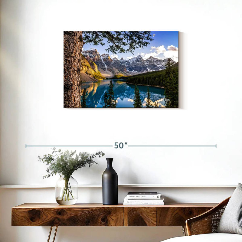 Paysage du lac Alvord Morain, H 20 po x l 30 po