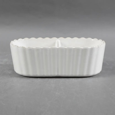 11.5"l Ceramic Organizer With 2 Sections