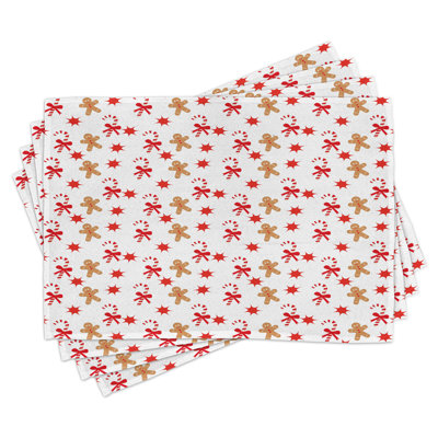 Ensemble de 8 napperons en pain d'épice East Urban Home