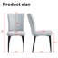 Chaises de salle à manger et de bureau modernes et minimalistes. Ensemble 4 pièces de sièges en polyuréthane avec pieds en métal noir
