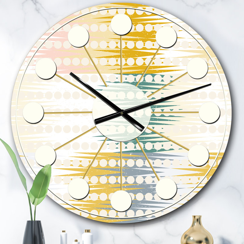 Horloge murale rétro Mid-Century, Surdimensionné
