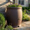 Baril de pluie en plastique décoratif 100 gallons avec plateau à fleurs