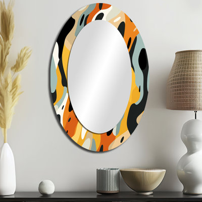 Tribal Camo Fusion - Miroir mural ovale moderne